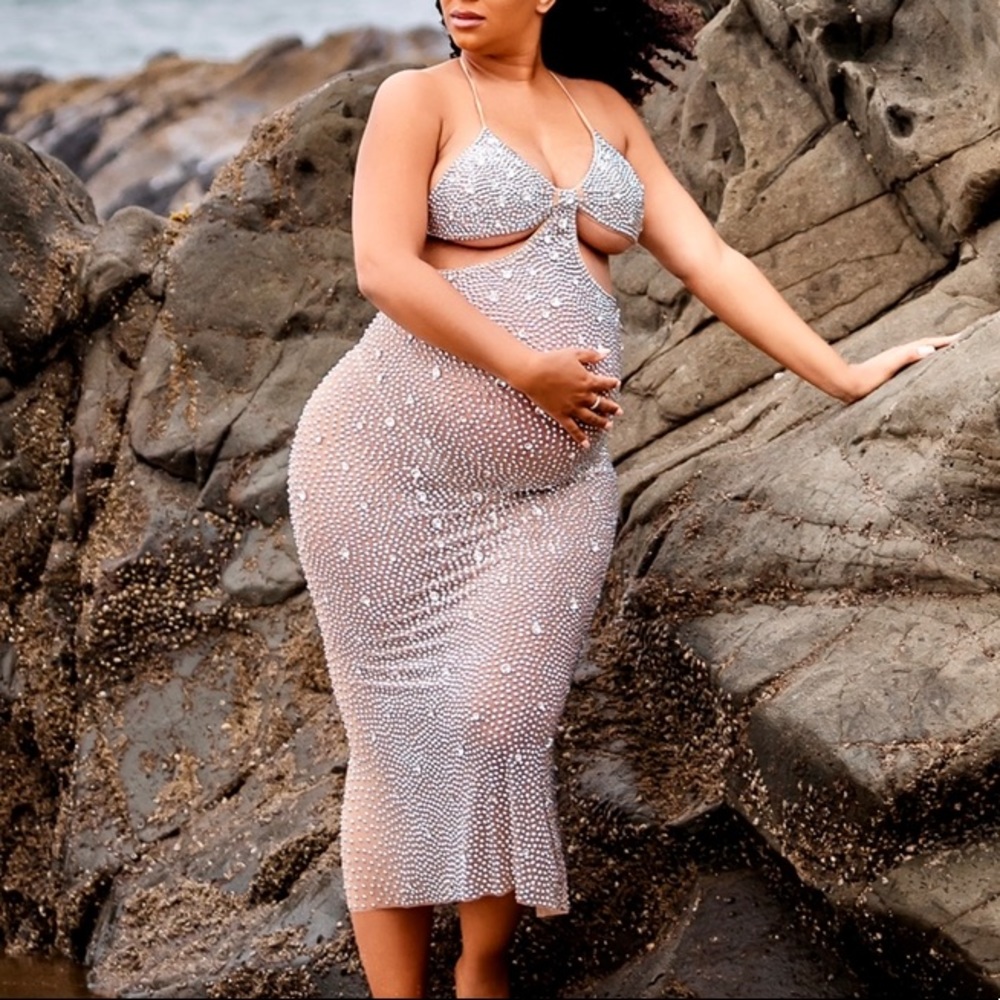 Rhinestone Cutout Dress (The Sutton)